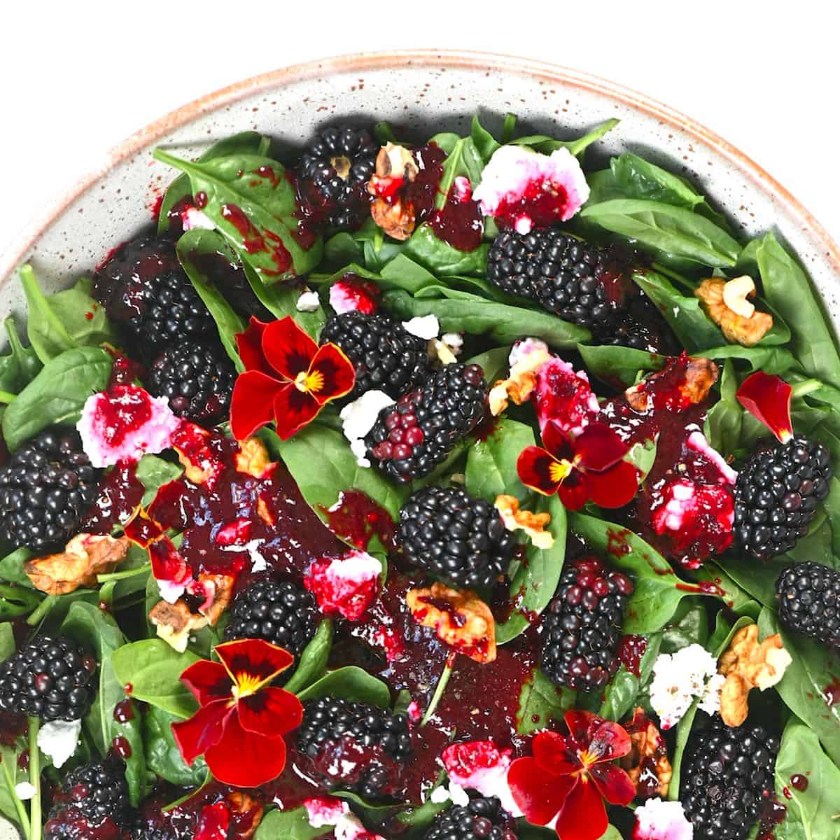 Easy Spinach Blackberry Salad: Keto, Vegan & Gluten-Free Recipe